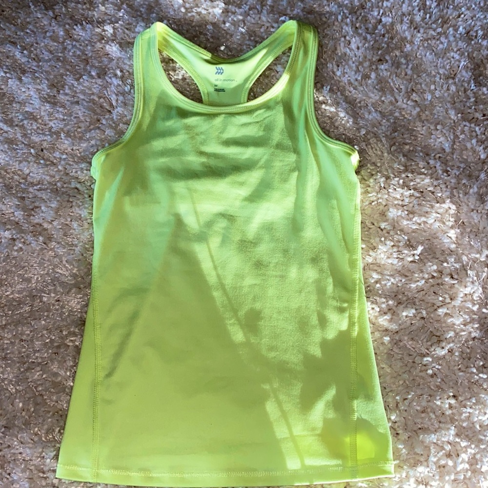 ALL IN MOTION BY TARGET: neon green workout tank